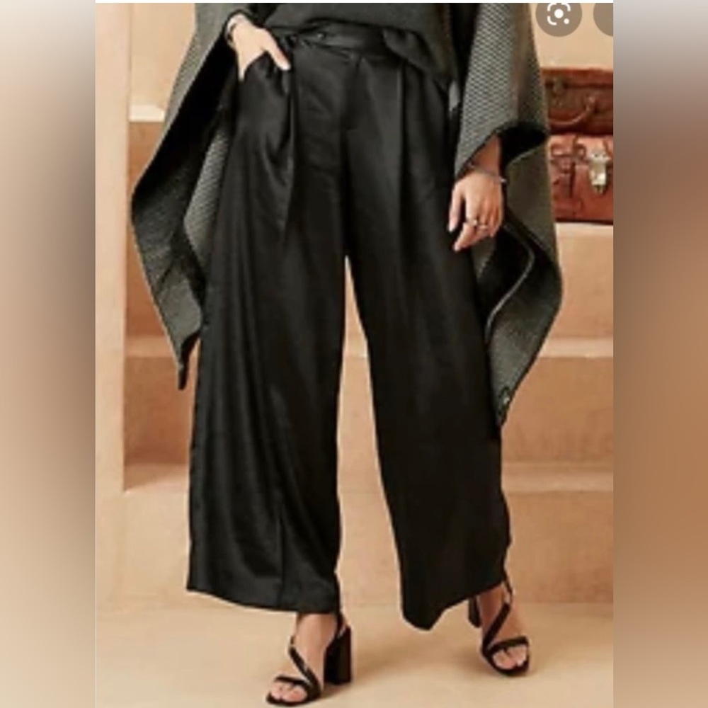 NWT! Banana Republic High-Rise Black Wide-Leg Pant - Size 8 Regular - Picture 2 of 2
